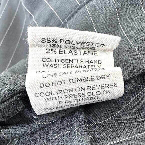 GLASSONS | 10 | High-Waisted Pinstripe Pants | Grey | Classic | Office | Basics - Picture 4 of 16